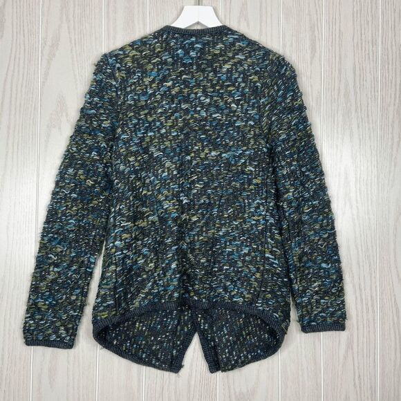 Anthropologie Keavy Chunky Knit Wool Blend Cardigan Sweater Grey Multi Size XS - Picture 6 of 9